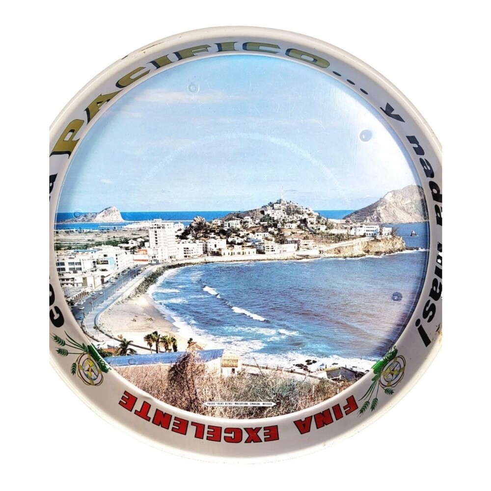 Vtg 80s Pacifico Cerveza  Y Nada Mas! Fina Excellente Sinaloa Mazatlan Beer Tray